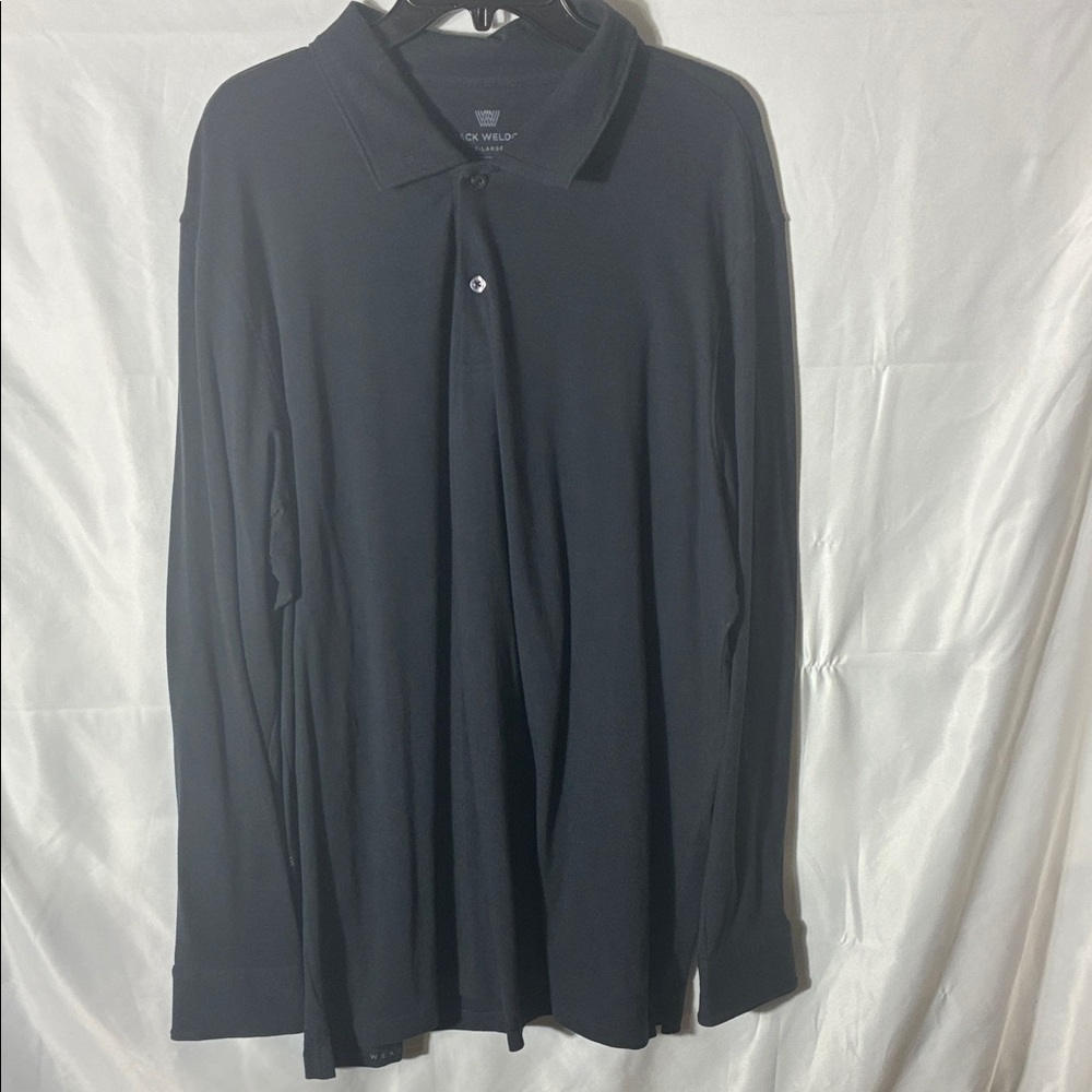 Mack Weldon XL navy long sleeve polo with button cuffs